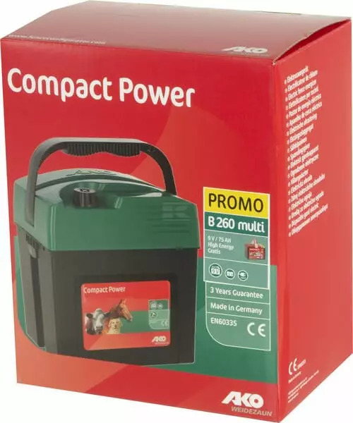 Akkupaimen Compact Power B 260 — produktbilde fra lakkapaa.no — detalj av material